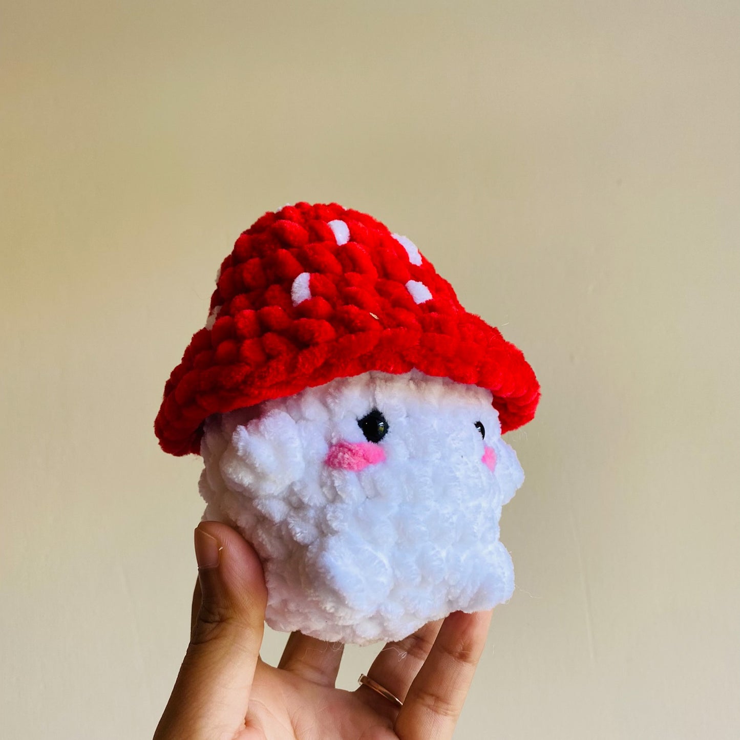 Crochet Red Mushroom Stuffed Animal