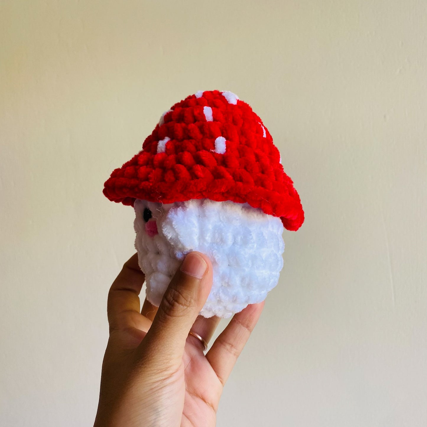 Crochet Red Mushroom Stuffed Animal