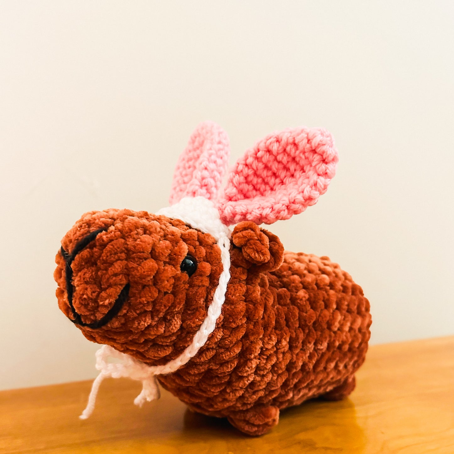 Capybara with Bunny Ears Hat