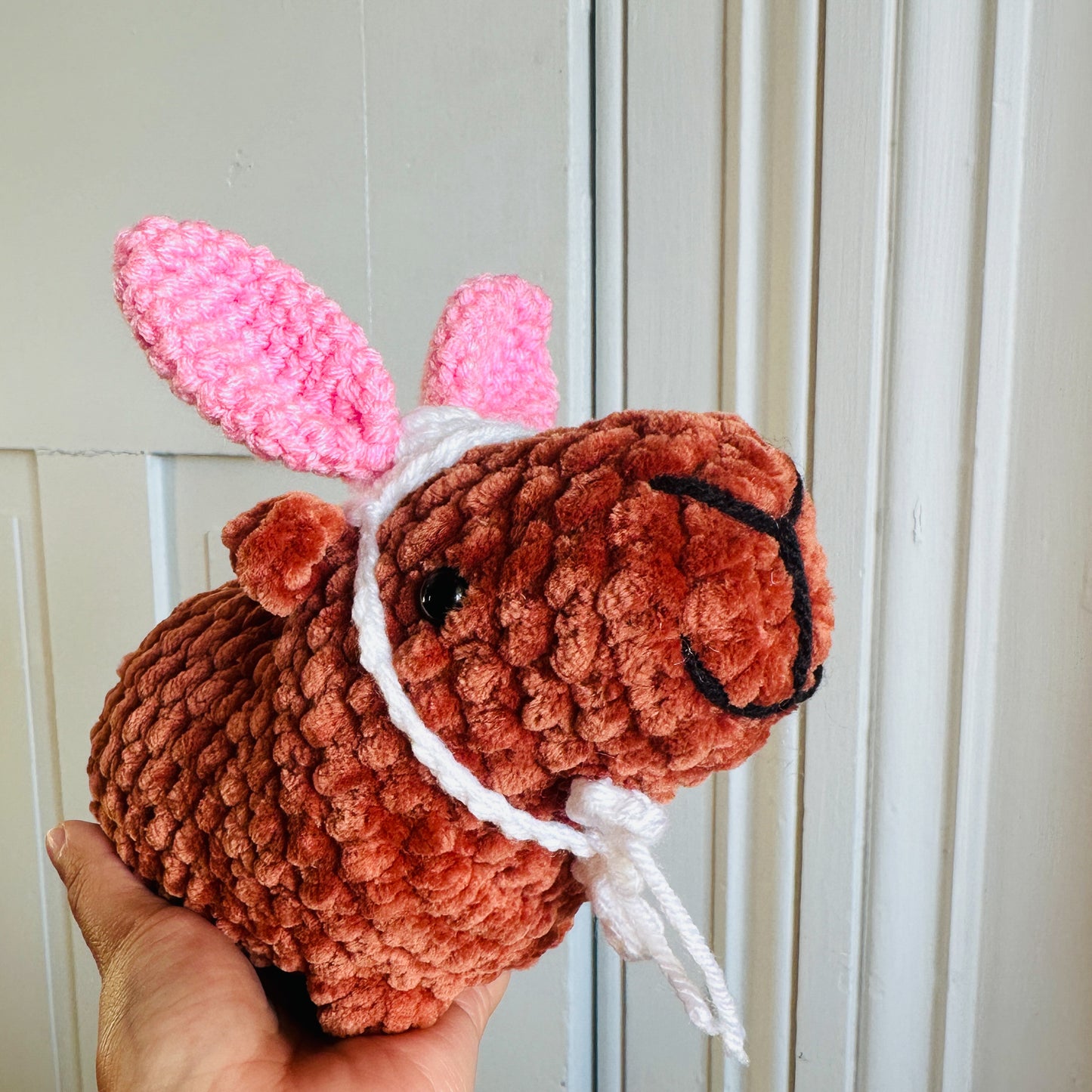 Capybara with Bunny Ears Hat