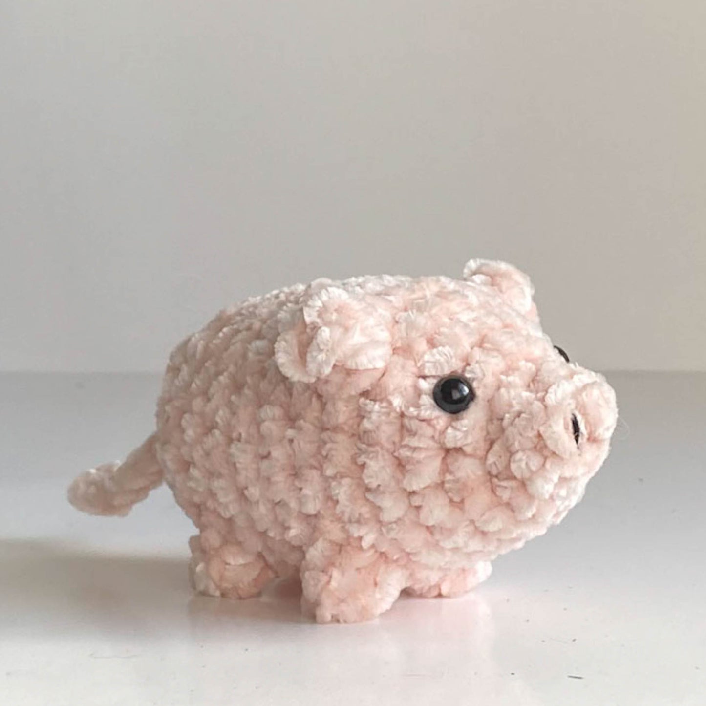 Crochet Velvet Mini Pig Stuffed Animal