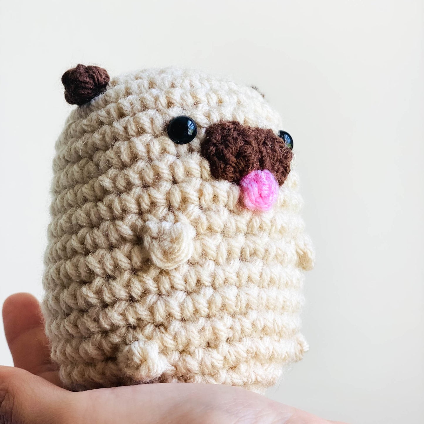 Crochet Potato Pug Stuffed Animal