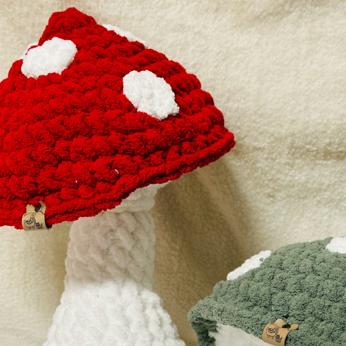 Big Red Mushroom Throw Pillow