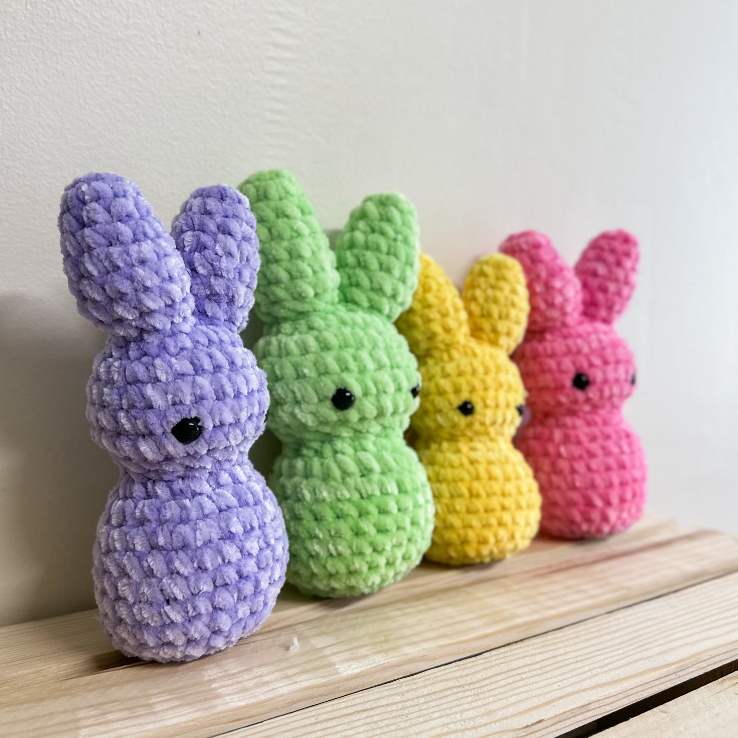 Crochet Colorful Easter Peeps Stuffed Animals
