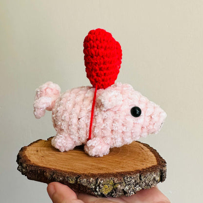 Heart Pig Crochet Plush - Valentine's Day Gift