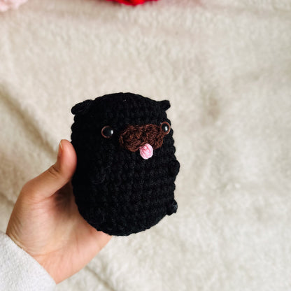 Crochet Potato Pug Stuffed Animal