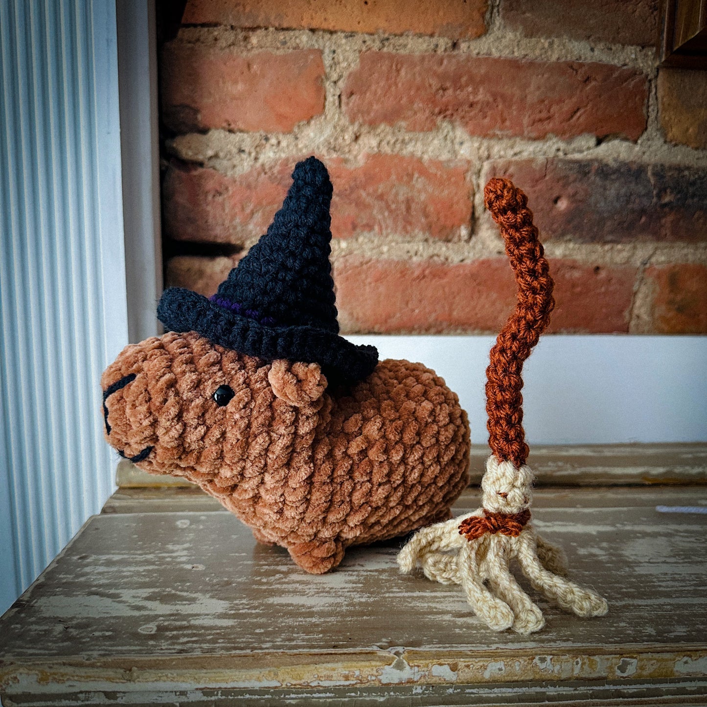 Crochet Capybara with Witch Hat