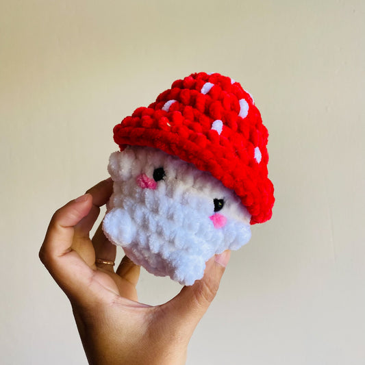 Crochet Red Mushroom Stuffed Animal