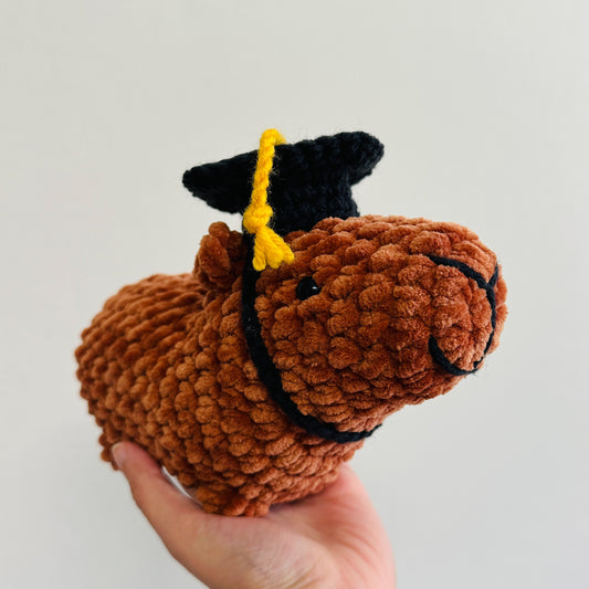 Capybara with Graduation Cap