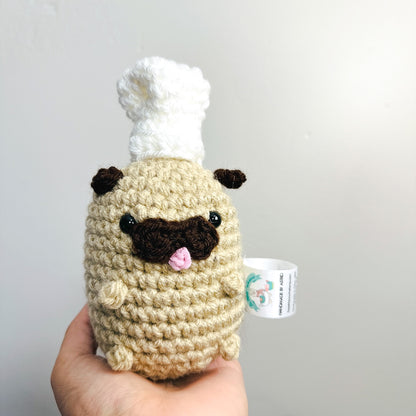 Potato Pug with Chef Hat