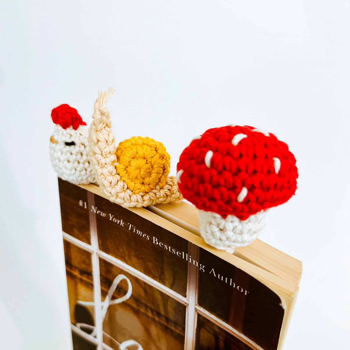 Crochet Mushroom Bookmark