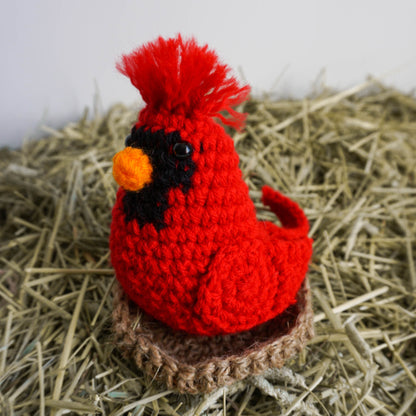 Crochet Red Cardinal Bird Stuffed Animal