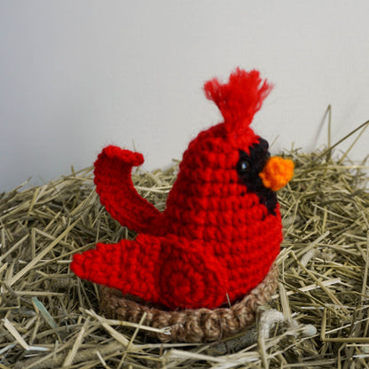 Crochet Red Cardinal Bird Stuffed Animal