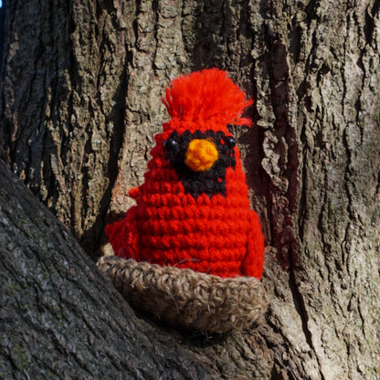 Crochet Red Cardinal Bird Stuffed Animal