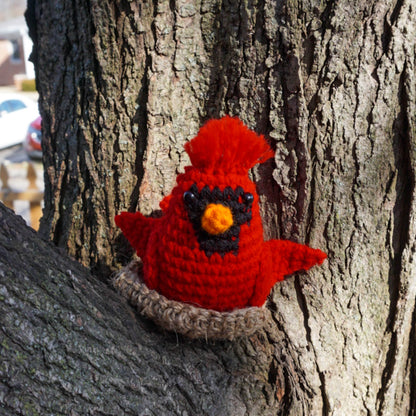 Crochet Red Cardinal Bird Stuffed Animal