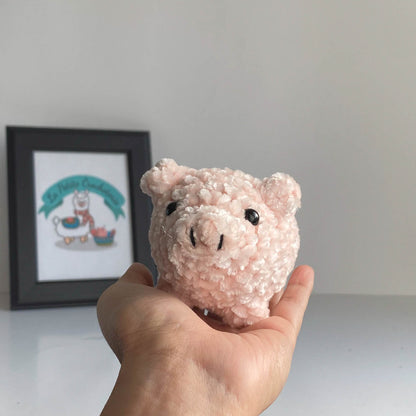 Crochet Velvet Mini Pig Stuffed Animal