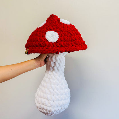 Big Red Mushroom Throw Pillow