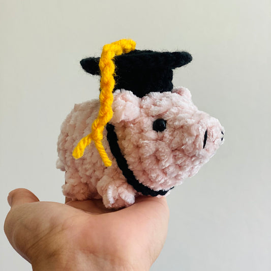 Mini Pig with Graduation Cap Gift
